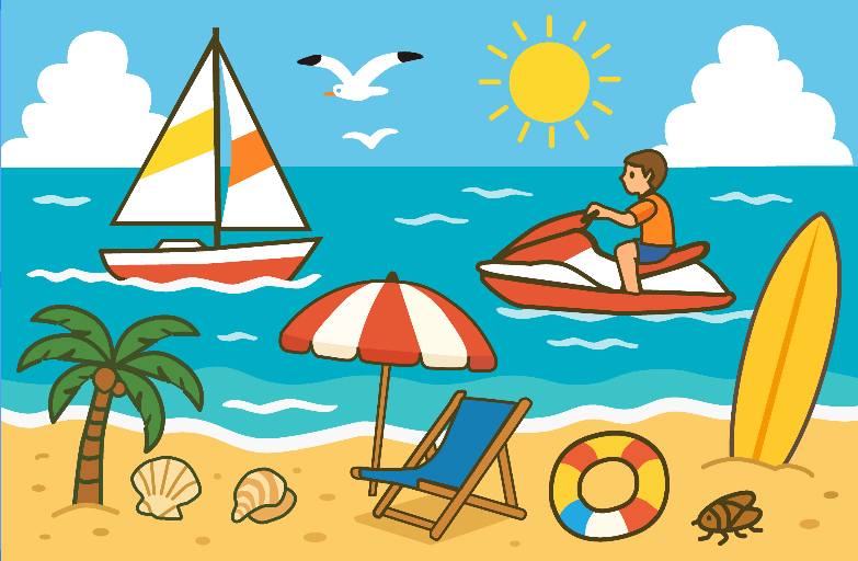夏の海イラスト